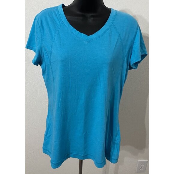 Tech Gear Womens Size Large Top Short Sleeve Cotton Blend - Picture 1 of 9